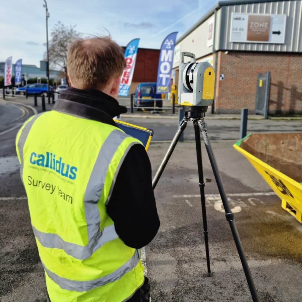 Land survey by trimble scanner.